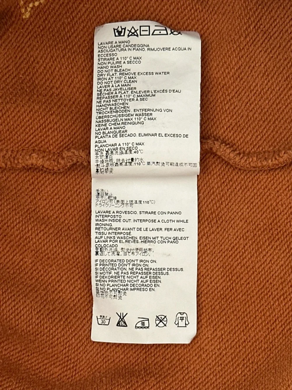 Vivienne Westwood Man Embroidered Crewneck Sweatshirt Orange SS16 Men's Medium